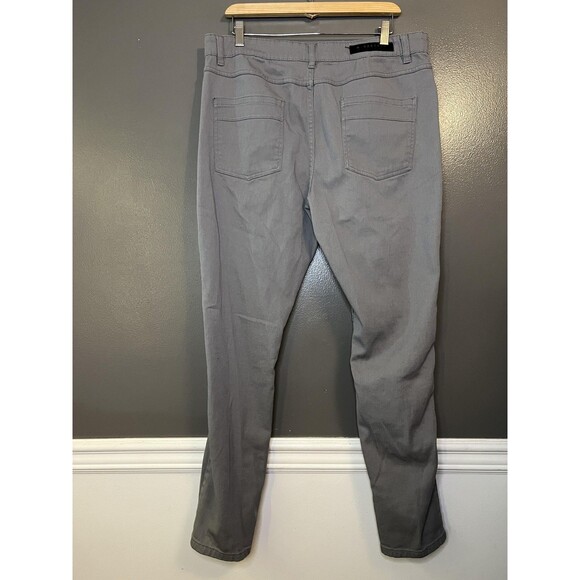 M Society Jeans Mens 40x32 Gray Moto Biker Distressed Zipper Pocket Stretch - Picture 4 of 8